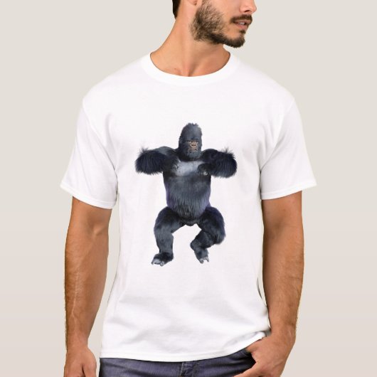 Black Gorilla Ape T-Shirt (Vorderseite)