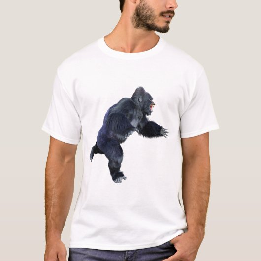 Black Gorilla Ape T-Shirt (Vorderseite)
