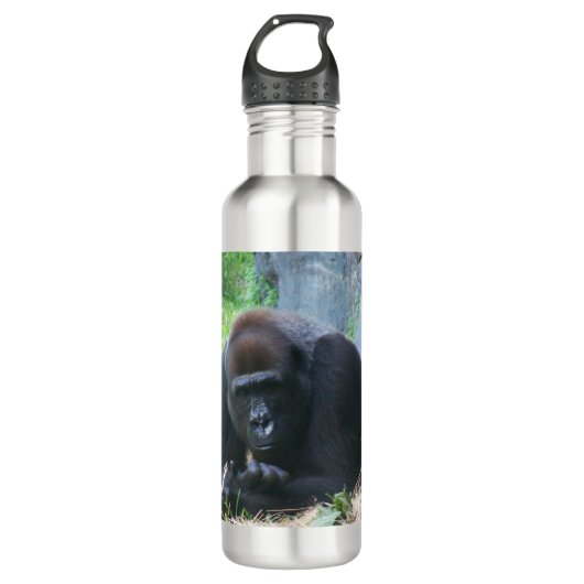 Black Gorilla Edelstahlflasche (Vorderseite)