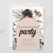 Black Goth Boho Housewarming Party Einladung (Vorderseite)