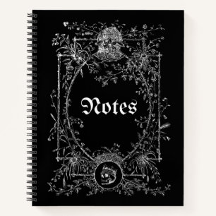 Black Goth Notebook Notizblock
