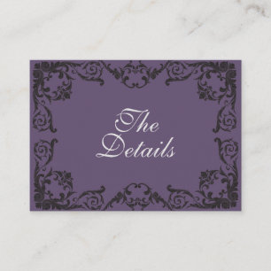 Black Goth Wedding QRC Wedding Details Umschließun Begleitkarte