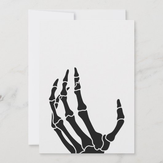 Black Gothic Baby Dusche Einladung (Rückseite)