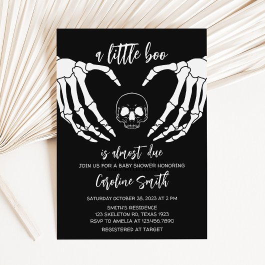 Black Gothic Baby Dusche Einladung