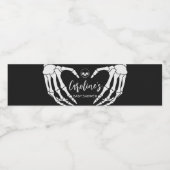 Black Gothic Baby Dusche Wasserflaschenetikett (Einzelnes Label)