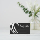 Black Gothic Baby Duwer Diaper Raffle Begleitkarte (Stehend Vorderseite)