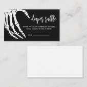 Black Gothic Baby Duwer Diaper Raffle Begleitkarte (Vorne/Hinten)