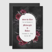 Black Gothic bis Tod machen uns Save the Date Teil Magneteinladung (Vorne/Hinten)