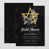 Black Gothic Bridal | Wiccan Blumendusche Einladun Einladung (Vorne/Hinten)