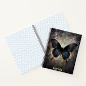 Black Gothic Butterfly Spiral Notebook Notizblock (Innenseite)
