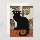 Black Gothic Cat Postkarte (Vorne/Hinten)