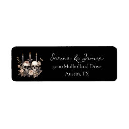 Black Gothic Dark Halloween Hochzeitrückgabe-Adres
