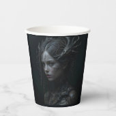 Black Gothic Girl Pappbecher (Vorderseite)