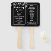 Black Gothic HalloWedding Programm Handfan Fächer (Vorne und Hinten)