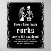Black Gothic Halloween Guess Wie viele Corks Spiel Poster (Vorne)