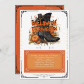 Black Gothic Hexenstiefel Einladung (Vorne/Hinten)