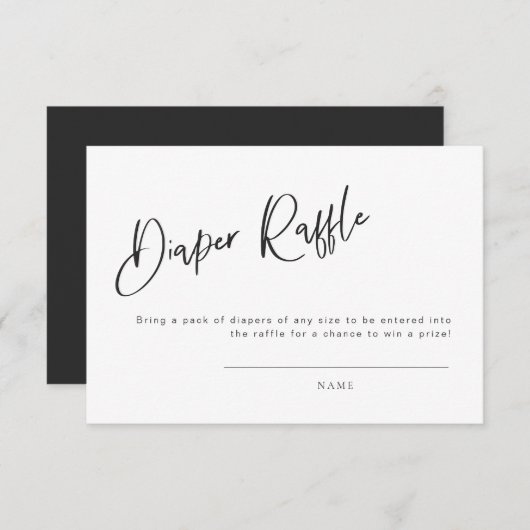 Black Gothic Inspiriert Babydusche-Windelwanne Begleitkarte (Vorne/Hinten)