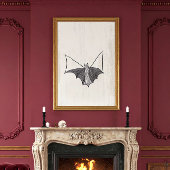 Black Gothic Lace Bat 2 Poster