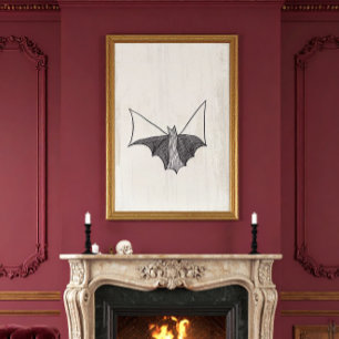 Black Gothic Lace Bat 2 Poster