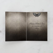 Black Gothic Lace & Damask Mutter Day Card Karte (Innenseite)