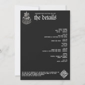 Black Gothic Mermaid Last Sail Veil Bachelorette Einladung (Rückseite)