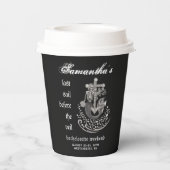 Black Gothic Mermaid Letztes Segel-Junggeselinnen- Pappbecher (Rückseite)