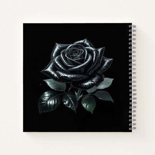 Black Gothic Rose Notizblock (Rückseite)