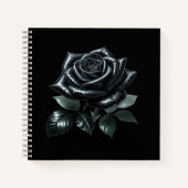 Black Gothic Rose Notizblock (Vorderseite)