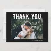 Black Gothic Til Death Wedding Foto Dankeskarte (Vorderseite)