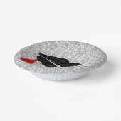 Black Gothic Vampire Kiss Vamp Pappteller (Gewinkelt)