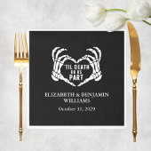 Black Gothic Wedding Til Death Empfang Serviette