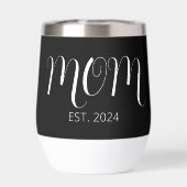 Black Graceful Script Established New Mom Gift (Rückseite)