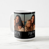 Black Graceful Script Mom Established 3 Photo Kaffeetasse (Vorderseite Links)