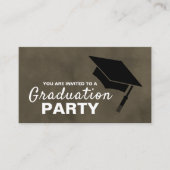 Black Grad Cap, Einladung zur Graduiertenparty (Vorderseite)