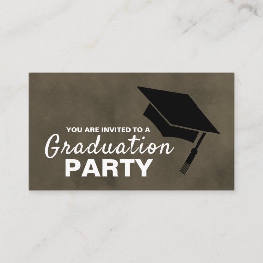 Black Grad Cap, Einladung zur Graduiertenparty (Vorderseite)