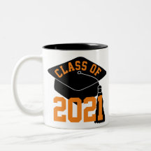 Black Grad Cap Orange Klasse 2024