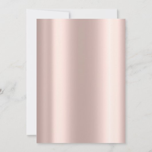 Black Grad Cap Rose Gold Graduation Party Einladung (Rückseite)