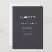 Black Grad Invitation With Photos Einladung (Rückseite)