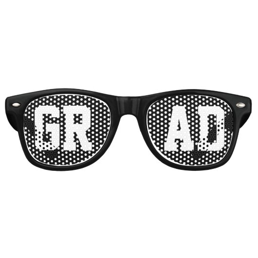 Black Grad Uni High School Abschluss Partybrille (Vorderseite)