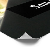 Black Graduate Script Modernes Foto Poster (Ecke)