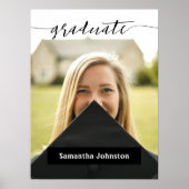 Black Graduate Script Modernes Foto Poster (Vorne)