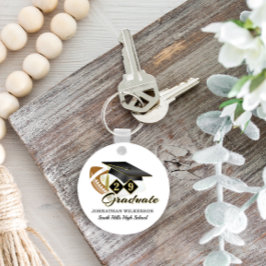 Black Graduation Cap Football Personalisiert Schlüsselanhänger