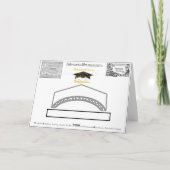 Black Graduation Cap Graduate Class 2024 Hat Karte (Rückseite)