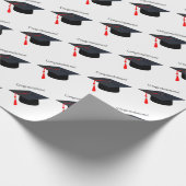Black Graduation Cap Herzlichen Glückwunsch Gesche Geschenkpapier (Ecke)