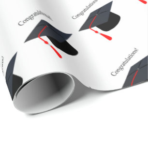 Black Graduation Cap Herzlichen Glückwunsch Gesche Geschenkpapier