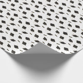 Black Graduation Cap Toss Geschenkpapier (Ecke)