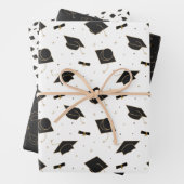Black Graduation Cap Toss Geschenkpapier Set (Beispiel)