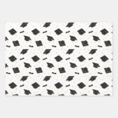 Black Graduation Cap Toss Geschenkpapier Set (Vorderseite)
