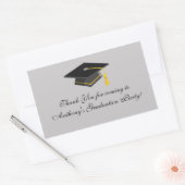 Black Graduation Cap Vielen Dank Rectangle Sticker (Umschlag)
