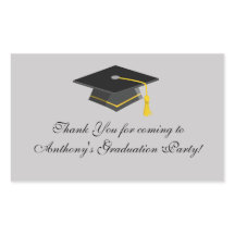 Black Graduation Cap Vielen Dank Rectangle Sticker